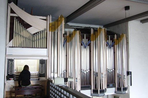 Kutter-Orgel mit Glaspfeifen in St. Johannes Baptist Jena
